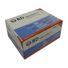 Seringa para Insulina BD Ultrafine 0,5mL (50UI) Agulha 8x0,3mm 30G - Caixa com 100 seringas